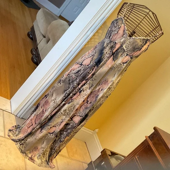 Reptile Patterned Maxi Dress - Picture 1 of 5